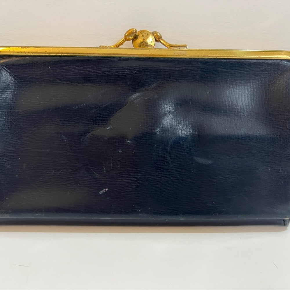 Vintage Mark Cross Navy Clutch Wallet - Picture 3 of 14